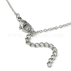 Collier avec pendentif en forme de cœur entrelacé en acier inoxydable 201&nbsp;NJEW-JN04524