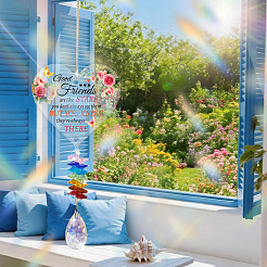 Attrape-soleil suspendus en forme de larme de verre&nbsp;HJEW-WH0201-001