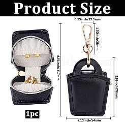 Mini boîtes de rangement pour bagues en cuir PU&nbsp;CON-BBC0001-31A