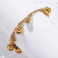 Braccialetti con ciondoli in acciaio inossidabile placcato ionico (ip) 304&nbsp;BJEW-L636-05-G