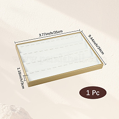 1 Stück 4 Reihen/18 Gitter Kunstleder Schmuckanhänger Tabletts&nbsp;CON-CL0001-01