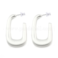 Orecchini a bottone rettangolari in ottone da donna&nbsp;EJEW-U055-22S