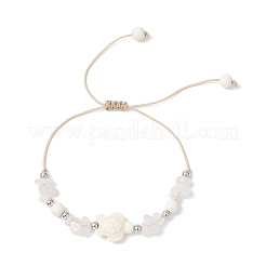 2 bracciale intrecciato con perline sintetiche turchesi a forma di tartaruga e stella marina per donna&nbsp;BJEW-JB12064-01