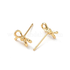 Bowknot Messing Ohrstecker Zubehörse&nbsp;KK-Z136-39G