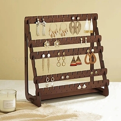 Présentoir à boucles d'oreilles en bois à 8 latte&nbsp;PW-WG0A523-01
