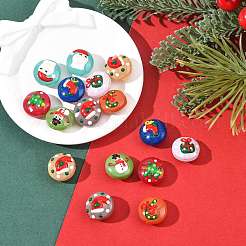 16 Stück 8 Farben Weihnachten handgefertigte Bunte Malerei Emaille Perlen&nbsp;LAMP-FS0001-63