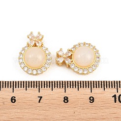 Messing micro pave klare zirkonia anhänger&nbsp;KK-D228-01G-02