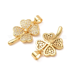 Pendentifs avec zircon cubiques à micro-pavés en laiton&nbsp;CU-CBA2F11-20C-G