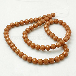 Chapelets de perles rondes en jade de Mashan naturelle&nbsp;G-D263-6mm-XS27