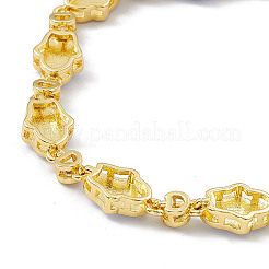 Messing Micro Pave Zirkonia Kettenarmbänder&nbsp;BJEW-P288-05G