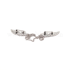Herren Kristall Flügel Schal Kragen Brosche Anstecknadel&nbsp;JEWB-WH0022-22B