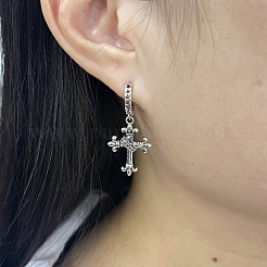 Boucles d'oreilles créoles en argent style punk vintage s925&nbsp;MA2169