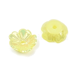 Bouchon de perle en acrylique opaque plaqué UV&nbsp;OACR-K001-41B