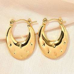 Pendientes de aro de acero inoxidable 304 para mujer&nbsp;EJEW-L296-064G