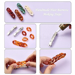 Accessoires de barrette de cheveux en fer&nbsp;IFIN-S289-59mm