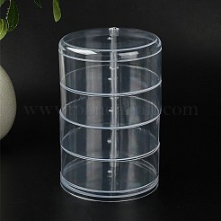 Drehbare 4-lagige Schmuckaufbewahrungsbox aus Kunststoff&nbsp;AJEW-YW0001-14
