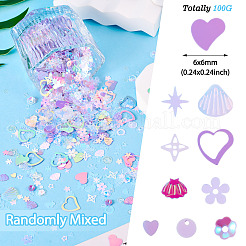 100 g de perles à paillettes en plastique&nbsp;PVC-TA0001-04C