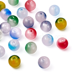 6 Stil sprühlackierte Glasperlenstränge&nbsp;GGLA-YW0001-08