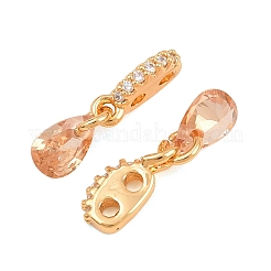 Dijes de latón con micro pavé de circonitas cúbicas de Shegrace&nbsp;XGRQ5K250-824G-C
