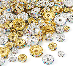 120 Stück Messing Strass Abstandsperlen&nbsp;RB-TA0001-36B