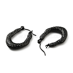 Pendientes de aro gruesos con forma de lágrima de acero inoxidable 304 con revestimiento iónico (IP) para mujer&nbsp;EJEW-G293-14EB