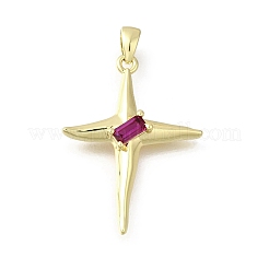 Pendenti in ottone con zirconi cubici&nbsp;KK-U072-38G