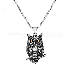 Collares con colgantes de animales de acero inoxidable 304 vintage para hombre&nbsp;WG6A848-03