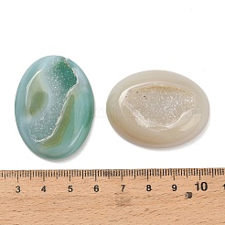 Ovales Ornament aus natürlichem Druse-Geoden-Achat&nbsp;G-F833-U01-02