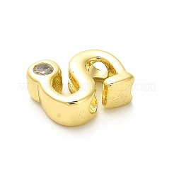 Cremagliera in ottone placcatura perline zirconi&nbsp;KK-L210-008G-S