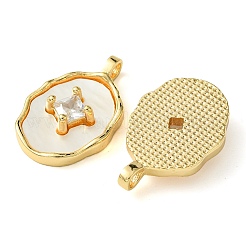 Pendenti in zirconi cubici trasparenti in micro pavè di ottone&nbsp;KK-M277-05B-G
