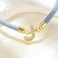 Bracelets réglables en nylon&nbsp;BJEW-C096-01G-10