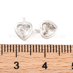Pendenti in zirconi cubici trasparenti in micro pavè di ottone&nbsp;KK-U024-07S
