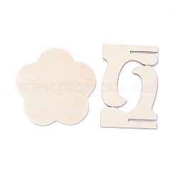 Mini-Tafelschilder aus Holz mit Blumen&nbsp;LS-AJEW-M035-09