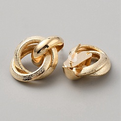 Boucles d'oreilles à nœud torsadé en fer pour femmes&nbsp;EJEW-WH0004-106E