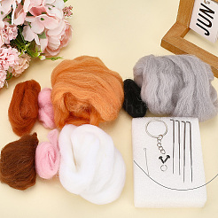 1 Set Nadelfilzset mit Katzenmotiv&nbsp;DIY-SC0030-17B