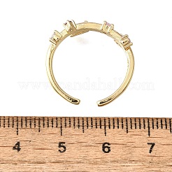 Anelli per polsini da donna in ottone con micro pavé di zirconi cubici&nbsp;RJEW-H247-09G