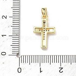 Pendenti in zirconi cubici trasparenti in micro pavè di ottone&nbsp;KK-P350-13C-G