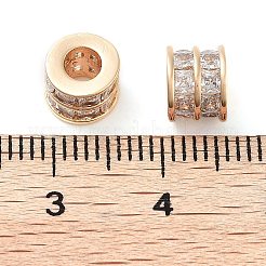Micropave de latón transparente perlas de circonita&nbsp;KK-U028-20G