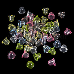 120 capuchon de perles en acrylique transparent de 6 couleurs.&nbsp;TACR-TA0001-75