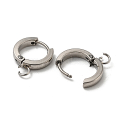 Orecchini a cerchio huggie in acciaio inossidabile 201 resistenti all'ossidazione&nbsp;STAS-A167-01J-P