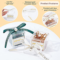 Quadratische transparente Geschenkboxen aus Acryl&nbsp;CON-WH0088-15B