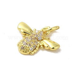Pendenti con pavé di zirconi cubici in vero ottone placcato oro 18k&nbsp;KK-M283-04C-01