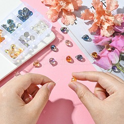 48 pz 6 colori fili di perle di vetro trasparenti&nbsp;GLAA-YW0003-58