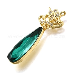 Porte micro ouvrent pendentifs zircone cubique en laiton de placage&nbsp;KK-K401-58G