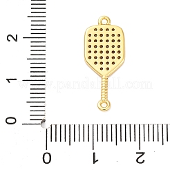 Ciondoli connettore in ottone con micro pavé di zirconi chiari&nbsp;KK-P288-01G
