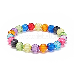 5 stücke 5 stil kürbis & rund & polygon & herz & stern acryl perlen stretch-armbänder set&nbsp;BJEW-JB08927