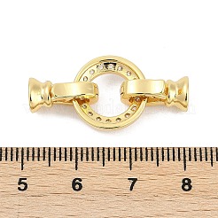 Messing Micro Pave klare Zirkonia Falte über Verschlüsse&nbsp;KK-M311-13G