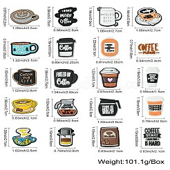 40 Stück 20 Stile Kaffee-Stil PVC-Cabochons&nbsp;KY-CJ0002-02