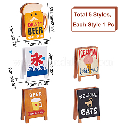 2 clip per promemoria in legno di stile&nbsp;DJEW-CA0001-10