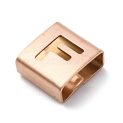 Breloques coulissantes carrées en acier inoxydable 304 avec placage ionique (IP)&nbsp;STAS-L132-08F-RG